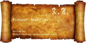 Kutner Noémi névjegykártya